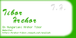 tibor hrehor business card